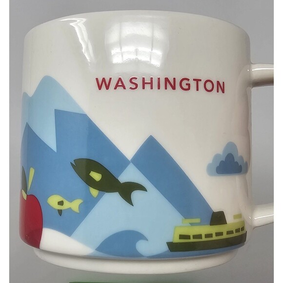Starbucks You Are Here Collection Washington State 14oz Ceramic Coffee Mug 2015 - Picture 2 of 12